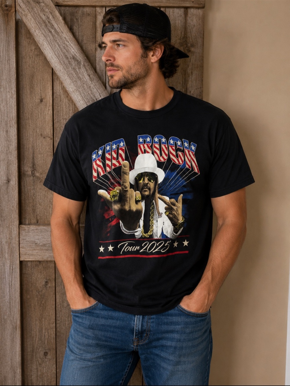 Black Graphic Tour 2025 Men's T-Shirt